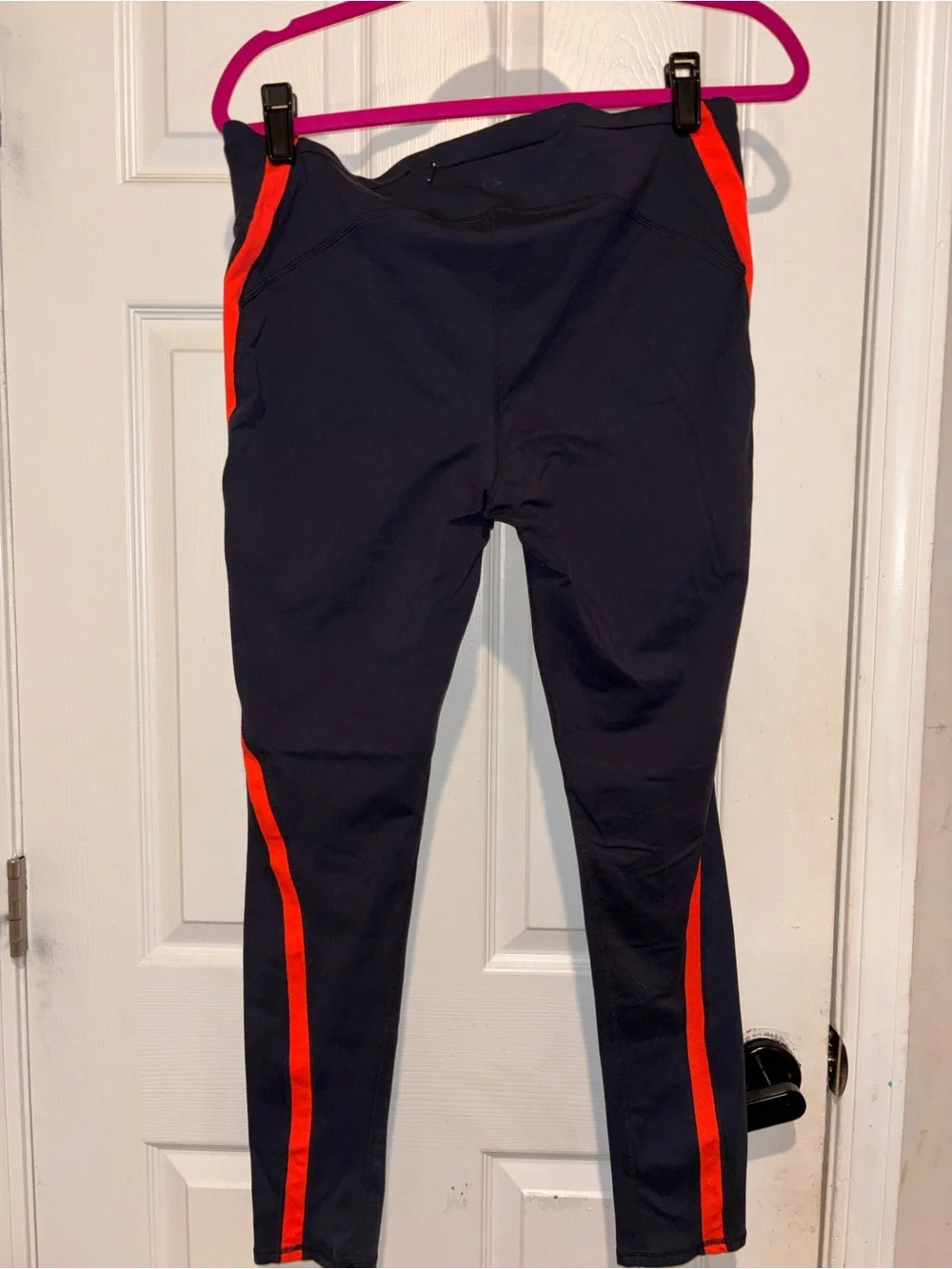 Gap Navy Leggings with Red Side Stripe